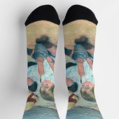 Mary Cassatt – 子供遊ズオンビーチ ソックス (上部)