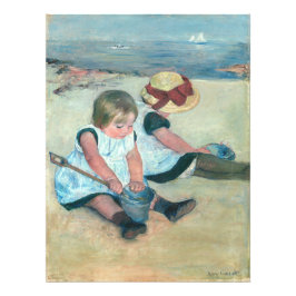 Mary Cassatt – 子供遊ズオンビーチ フォトプリント