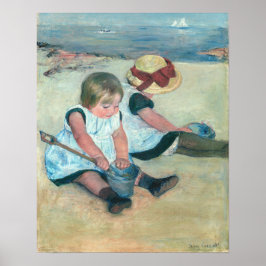 Mary Cassatt – 子供遊ズオンビーチ ポスター