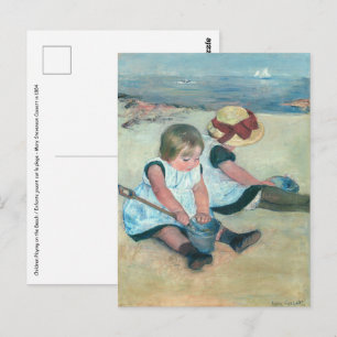 Mary Cassatt – 子供遊ズオンビーチ ポストカード