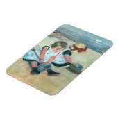 Mary Cassatt – 子供遊ズオンビーチ マグネット (左側)