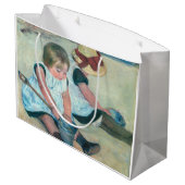 Mary Cassatt – 子供遊ズオンビーチ ラージペーパーバッグ (裏面アングル)