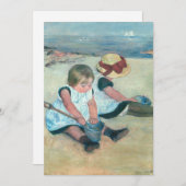 Mary Cassatt – 子供遊ズオンビーチ 招待状 (正面/裏面)