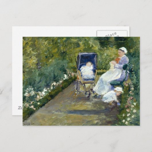 Mary Cassatt – 庭の子供たち(ナース) ポストカード (正面/裏面)