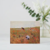 Mary Cassatt：赤いケシ ポストカード (スタンド正面)