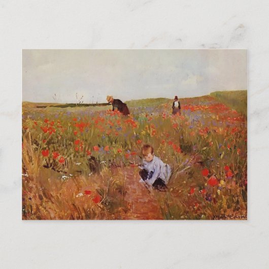 Mary Cassatt：赤いケシ ポストカード (正面)