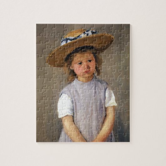 Mary Cassatt:麦わら帽子の子 ジグソーパズル (縦)