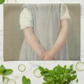 Mary Cassatt – 麦藁帽子の子供 キッチンタオル (折り畳み)