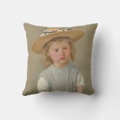 Mary Cassatt – 麦藁帽子の子供 クッション (裏面)