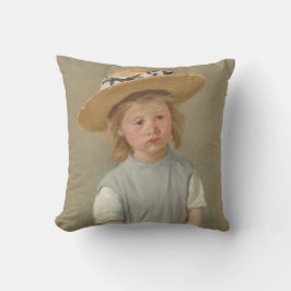 Mary Cassatt – 麦藁帽子の子供 クッション