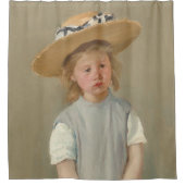 Mary Cassatt – 麦藁帽子の子供 シャワーカーテン (正面)