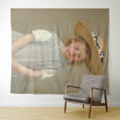 Mary Cassatt – 麦藁帽子の子供 タペストリー (インサイチュ(横))