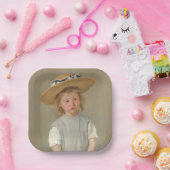 Mary Cassatt – 麦藁帽子の子供 ペーパープレート (パーティー)