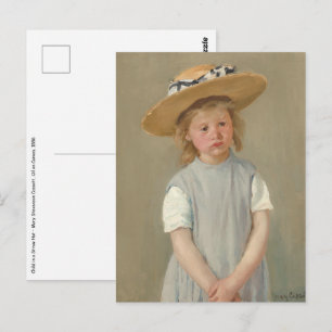 Mary Cassatt – 麦藁帽子の子供 ポストカード