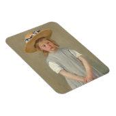 Mary Cassatt – 麦藁帽子の子供 マグネット (右側)