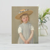 Mary Cassatt – 麦藁帽子の子供 招待状 (スタンド正面)