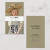 Mary Cassatt – 麦藁帽子の子 – QRコード 名刺 (正面/裏面)