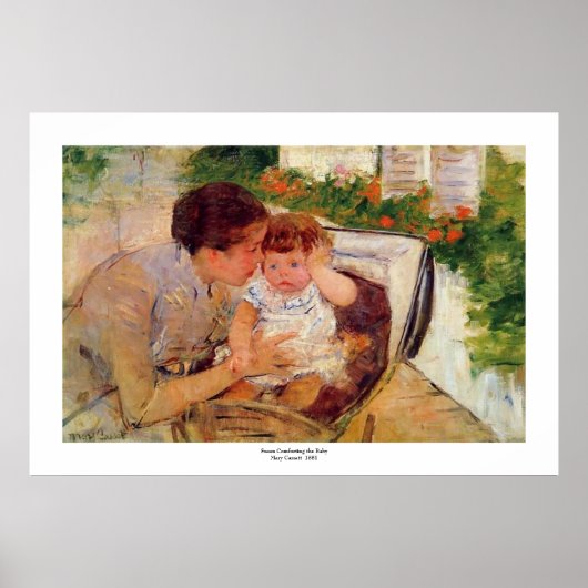 Mary Cassatt.1881.Susan Comforting the Baby print ポスター (正面)