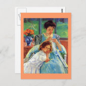 Mary Cassatt art: Young Mother, Cassatt 絵画's ポストカード (正面/裏面)