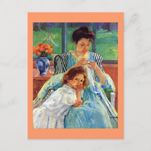 Mary Cassatt art: Young Mother, Cassatt 絵画's ポストカード (正面)