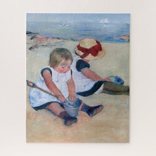 Mary Cassatt Children Playing on the Beach 1884 ジグソーパズル (縦)