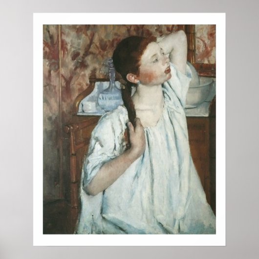 Mary Cassatt - Girl Arranging Her Hair Poster ポスター (正面)