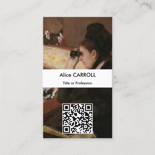 Mary Cassatt - In the Loge - QR Code 名刺 (正面)