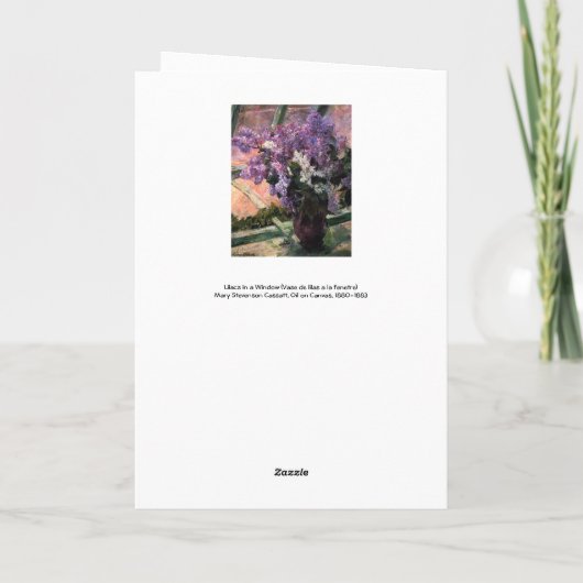 Mary Cassatt - Lilacs in a Window カード (裏面)