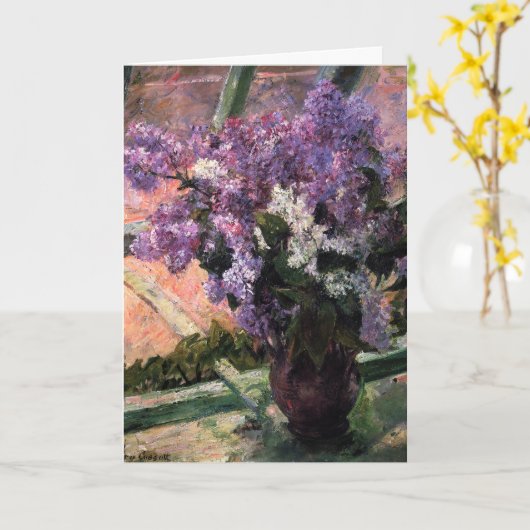 Mary Cassatt - Lilacs in a Window カード (黄色い花)