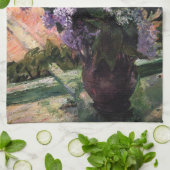 Mary Cassatt - Lilacs in a Window キッチンタオル (折り畳み)