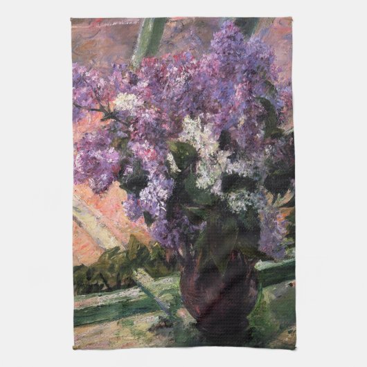 Mary Cassatt - Lilacs in a Window キッチンタオル (縦)