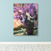 Mary Cassatt - Lilacs in a Window キャンバスプリント (インサイチュ (ウッドフロア))