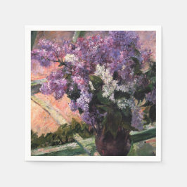 Mary Cassatt - Lilacs in a Window スタンダードカクテルナプキン