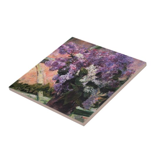 Mary Cassatt - Lilacs in a Window タイル (側面)