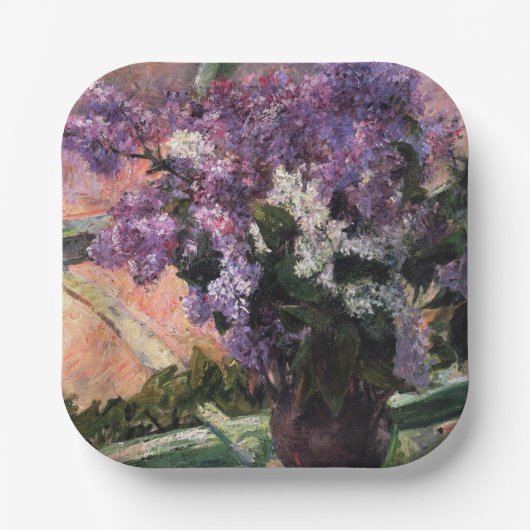 Mary Cassatt - Lilacs in a Window ペーパープレート (正面)