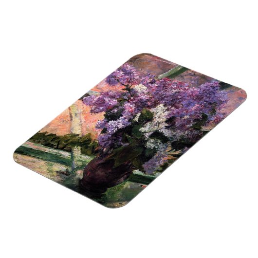 Mary Cassatt - Lilacs in a Window マグネット (左側)