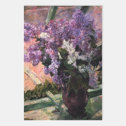 Mary Cassatt - Lilacs in a Window ラッピングペーパーシート