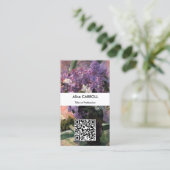 Mary Cassatt - Lilacs in a Window - QRコード 名刺 (スタンド正面)