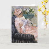 Mary Cassatt - The Cup of Tea カード (黄色い花)