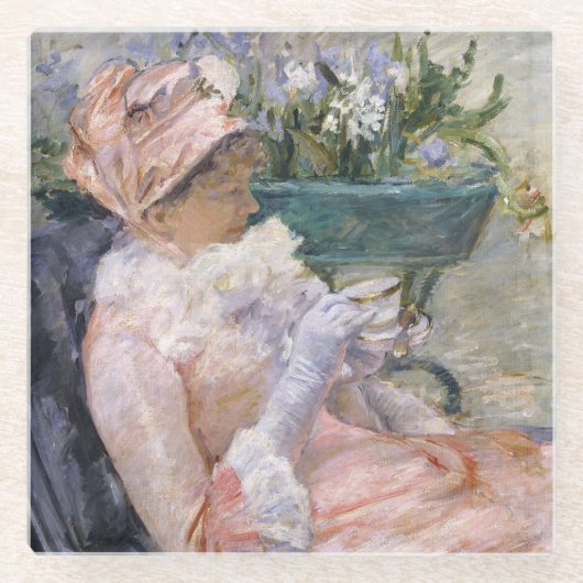 Mary Cassatt - The Cup of Tea ガラスコースター (正面)