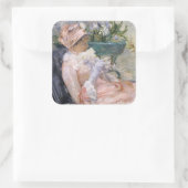 Mary Cassatt - The Cup of Tea スクエアシール (バッグ)