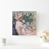 Mary Cassatt - The Cup of Tea スクエア壁時計 (ホーム)