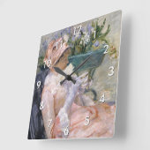 Mary Cassatt - The Cup of Tea スクエア壁時計 (傾斜)