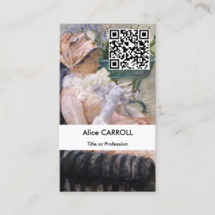 Mary Cassatt - The Cup of Tea - QR Code 名刺