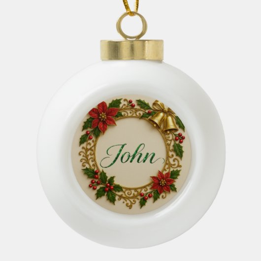 Mary Christmas Ornament – Personalized Keepsake セラミックボールオーナメント (正面)