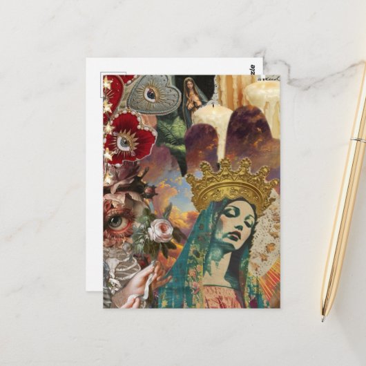 Mary Collage ポストカード (正面/裏面インサイチュ)