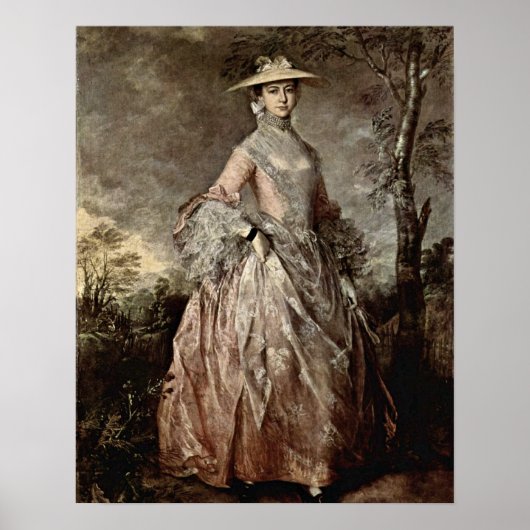 Mary Countess Howe by Thomas Gainsborough ポスター (正面)