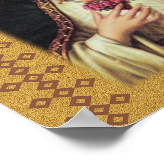 Mary Devontional Imageの完全なハート。 ポスター (角)