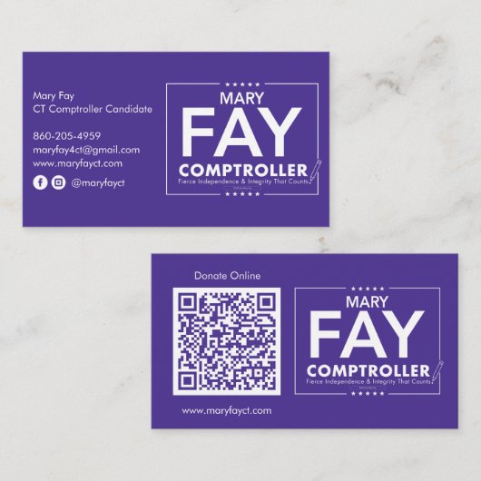 Mary Fay名刺 名刺 (正面/裏面)