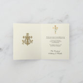 Mary Floral Catholic Funeral Condolence サンキューカード (内部)